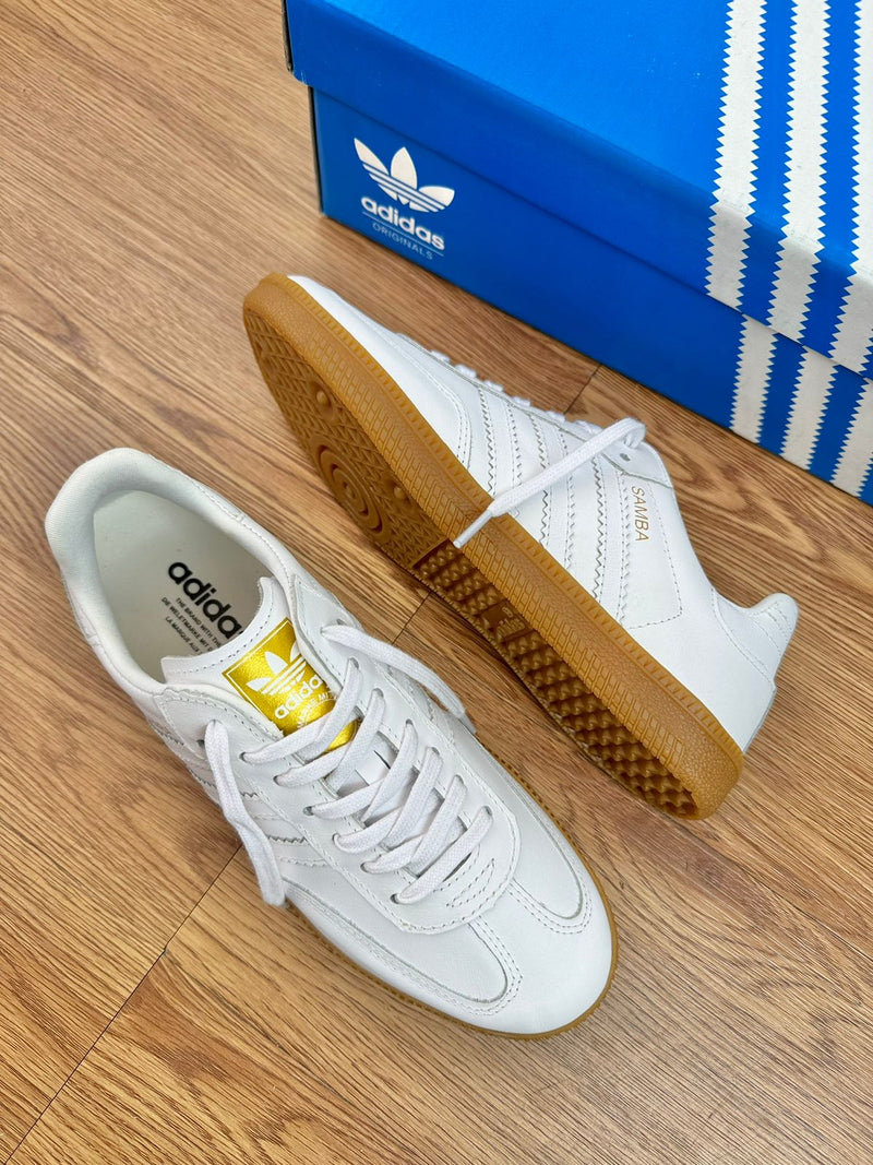 ADIDAS SAMBA COURO BRANCO LATEX