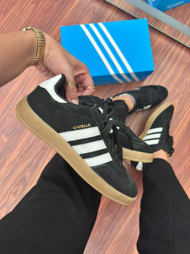 ADIDAS SAMBA COURO PRETO LATEX