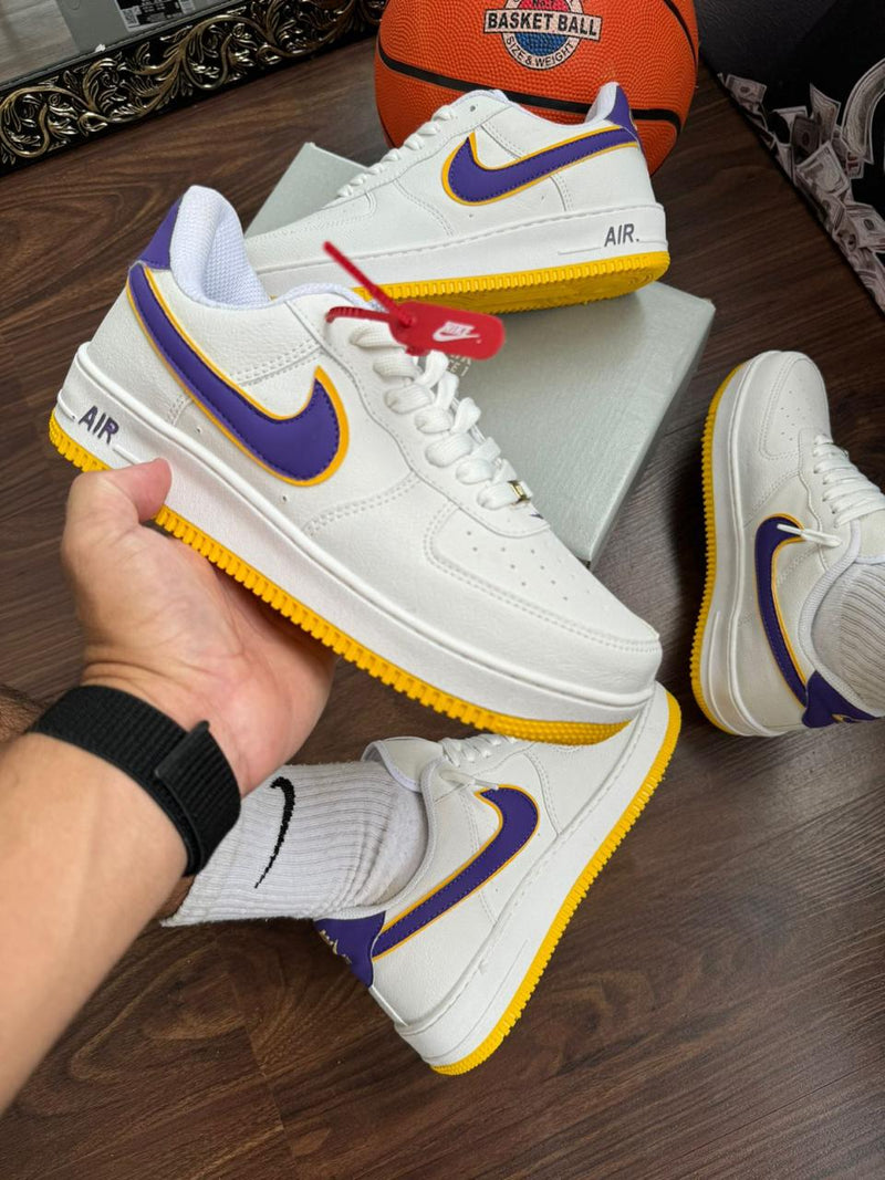 AIR FROCE LAKERS BRANCO AZUL AMARELO