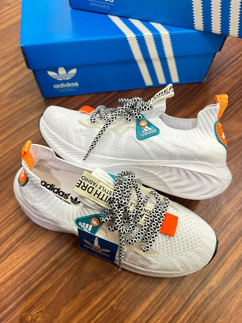 ADIDAS SPORT KNIT BRANCO LARANJA